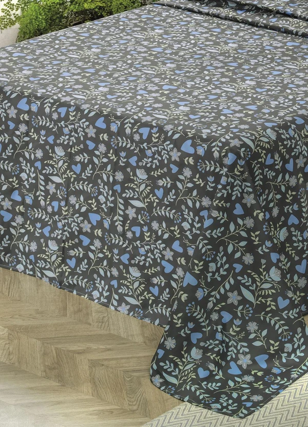 Mundo Lar - Jogo de Cama 150 Fios Cinza King 4 Peças 3