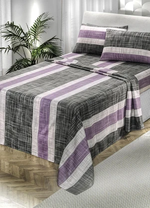 Mundo Lar - Jogo de Cama 150 Fios Coração King 4 Peças - MUNDO LAR