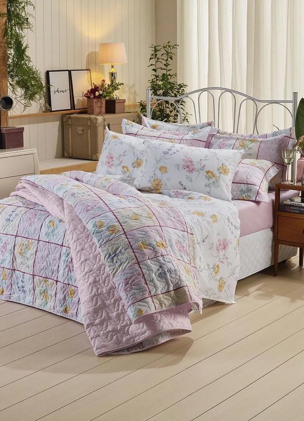 Santista - Jogo de Cama 150 Fios Floral King 4 Peças