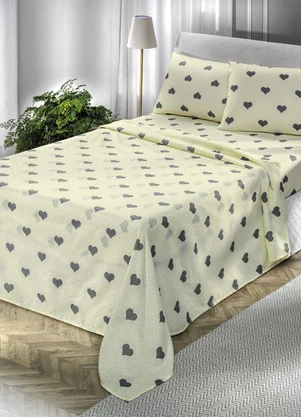 Mundo Lar - Jogo de Cama 150 Fios Floral King 4 Peças - MUNDO LAR