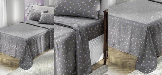 Jogo de Cama 150 Fios Lil�s King 4 Pe�as
