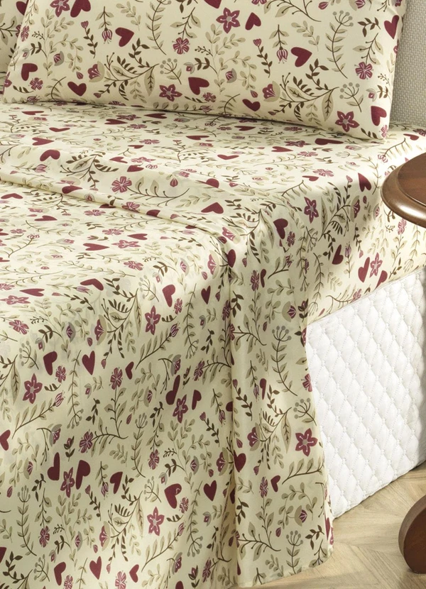 Mundo Lar - Jogo de Cama 150 Fios Floral King 4 Peças 2