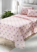 Jogo de Cama 150 Fios Rosa King 4 Peas