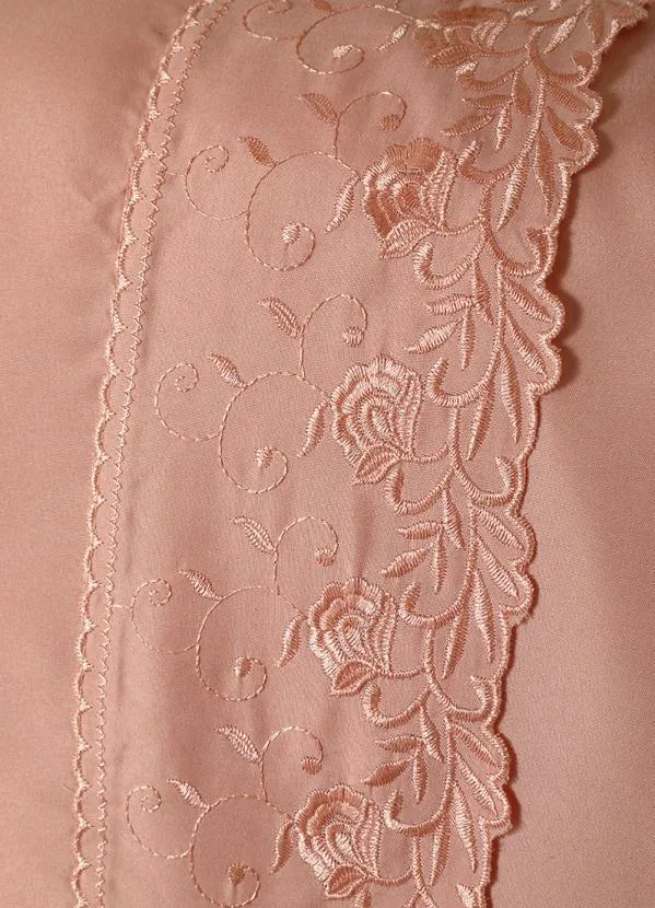 Mundo Lar - Jogo de Cama 200 Fios Coral King 4 Peças 6