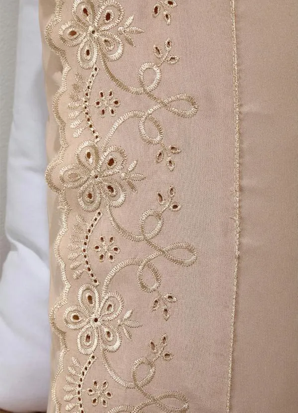 Mundo Lar - Jogo de Cama 200 Fios Marrom King 4 Peças 5