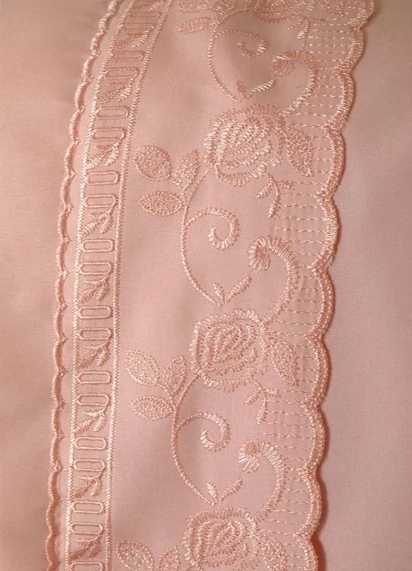 Mundo Lar - Jogo de Cama 200 Fios Rosa Claro King 4 Peças 6