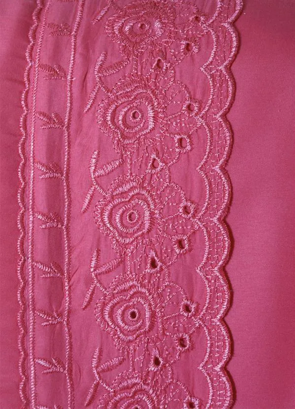 Mundo Lar - Jogo de Cama 200 Fios Rosa King 4 Peças 5