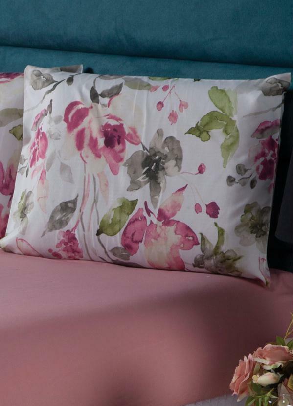 Lar e Lazer - Jogo de Cama Floral Rosa King 3 Peças 3