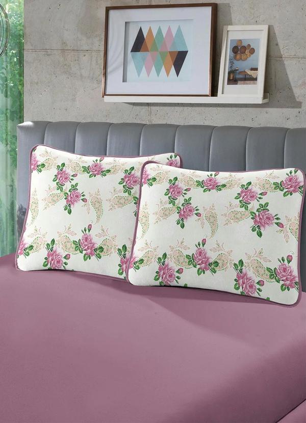 Jogo de Cama Malha (Floral (King)) 3 Peas