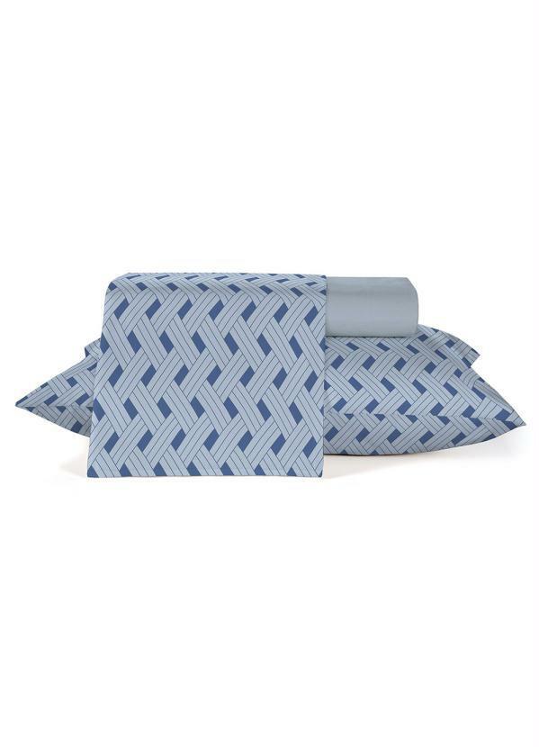 Teka - Jogo de Cama 150 Fios Azul Queen 4 Peças 2