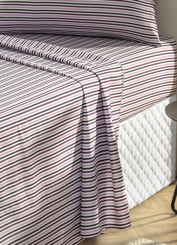 Mundo Lar - Jogo de Cama 150 Fios Azul Queen 4 Peças 2