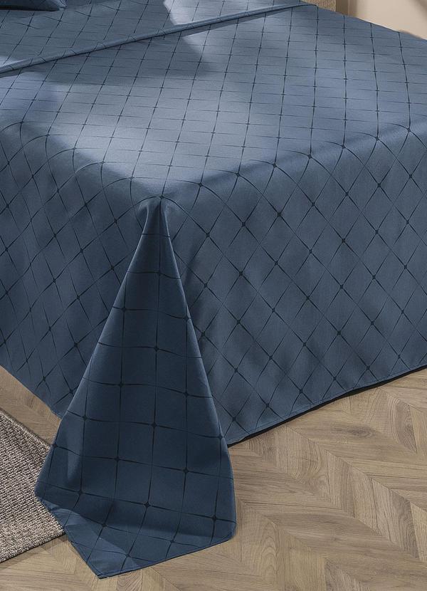 Mundo Lar - Jogo de Cama 150 Fios Azul Queen 4 Peças 3