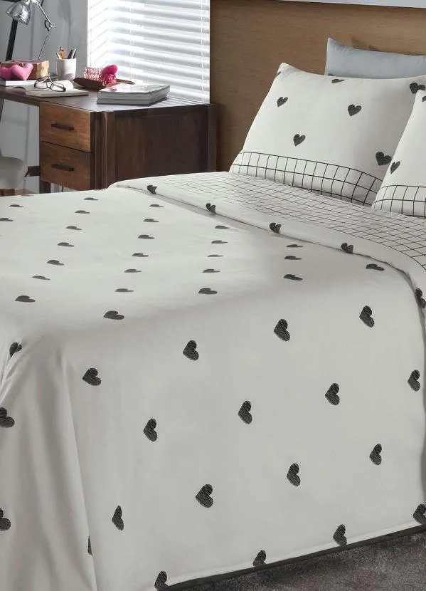 Mundo Lar - Jogo de Cama 150 Fios Branco Queen 4 Peças 4