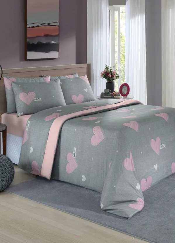 Mundo Lar - Jogo de Cama 150 Fios Cinza Queen 4 Peças 4