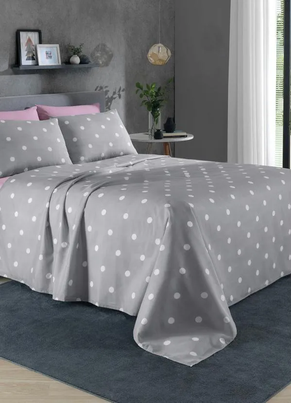 Mundo Lar - Jogo de Cama 150 Fios Cinza Queen 4 Peças 3