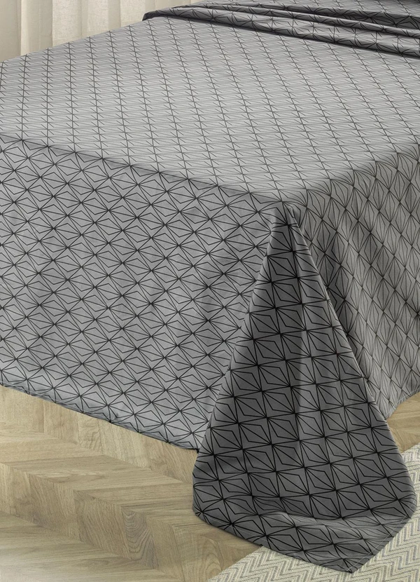 Mundo Lar - Jogo de Cama 150 Fios Cinza Queen 4 Peças 3