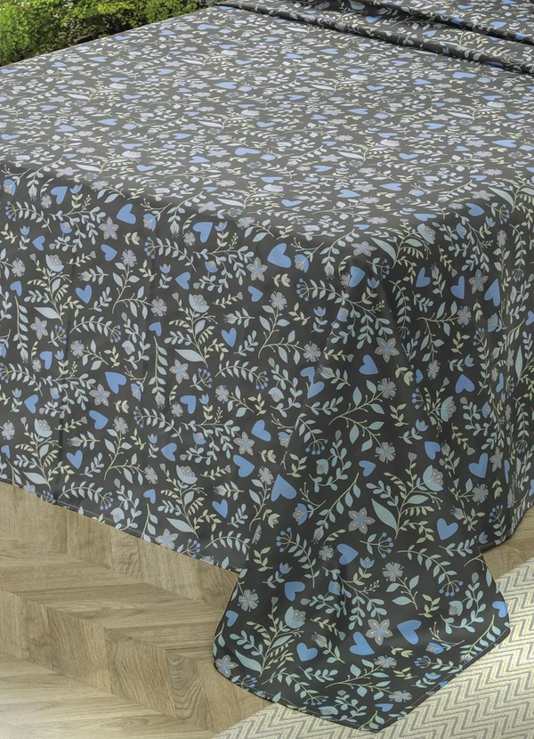 Mundo Lar - Jogo de Cama 150 Fios Cinza Queen 4 Peças 3