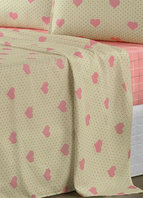 Mundo Lar - Jogo de Cama 150 Fios Coração Queen 4 Peças 4