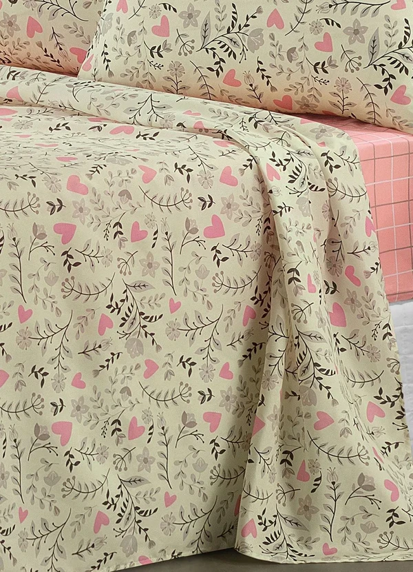 Mundo Lar - Jogo de Cama 150 Fios Floral Queen 4 Peças 4