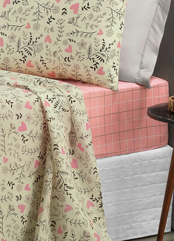 Mundo Lar - Jogo de Cama 150 Fios Floral Queen 4 Peças 5