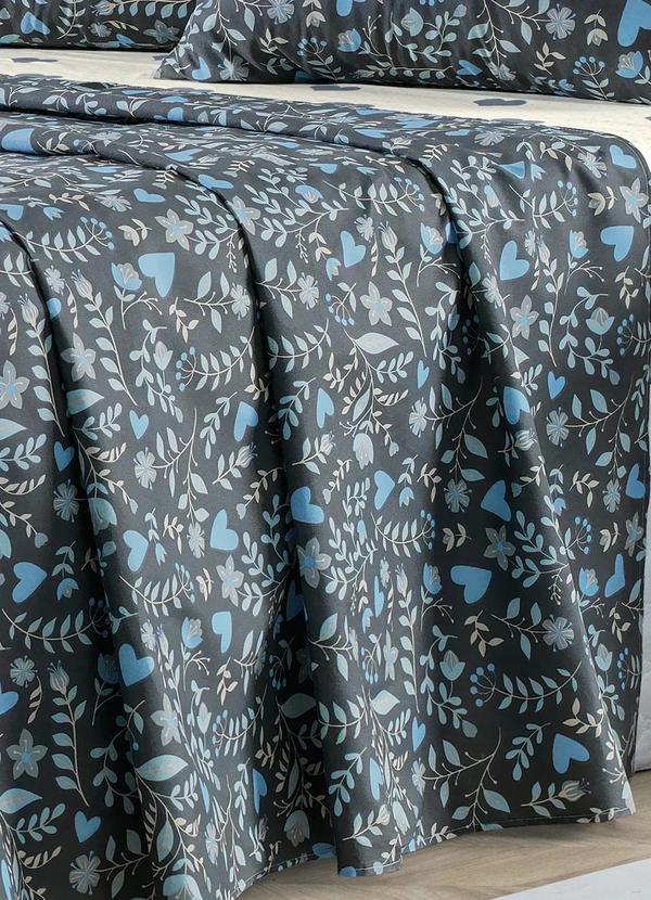 Mundo Lar - Jogo de Cama 150 Fios Floral Queen 4 Peças 4