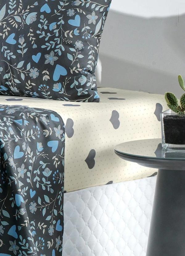 Mundo Lar - Jogo de Cama 150 Fios Floral Queen 4 Peças 5