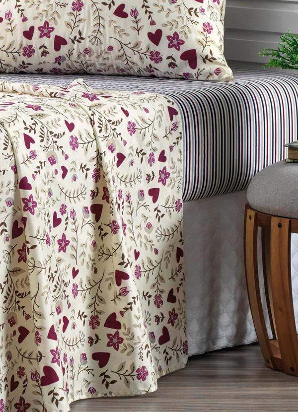 Ligasoft - Jogo de Cama 150 Fios Floral Queen 4 Peças 2