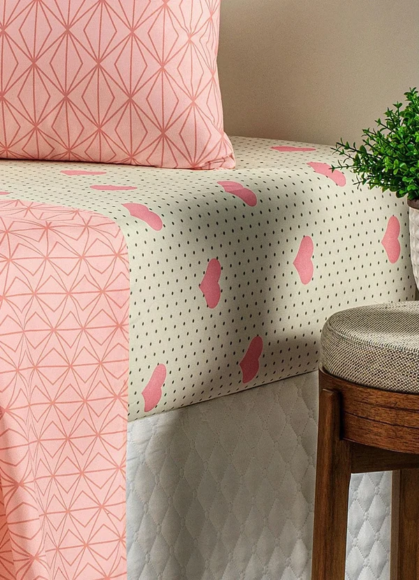 Mundo Lar - Jogo de Cama 150 Fios Geométrico Queen 4 Peças 5