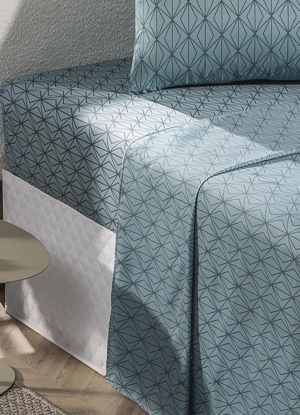 Mundo Lar - Jogo de Cama 150 Fios Geométrico Queen 4 Peças 2