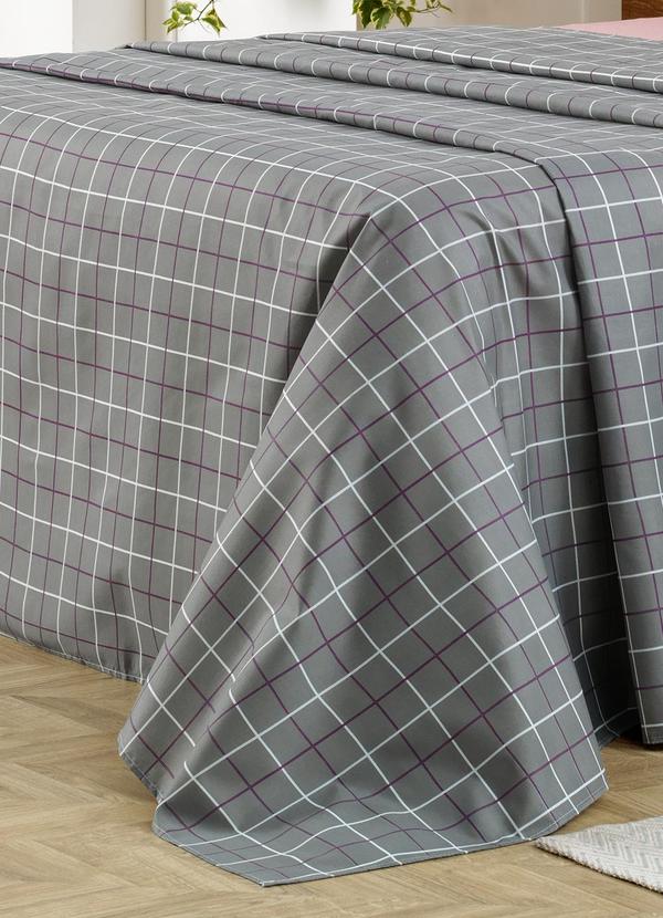 Ligasoft - Jogo de Cama 150 Fios Grid Queen 4 Peças 3