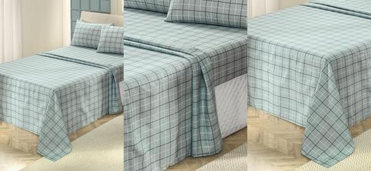 Jogo de Cama 150 Fios Grid Queen 4 Pe�as