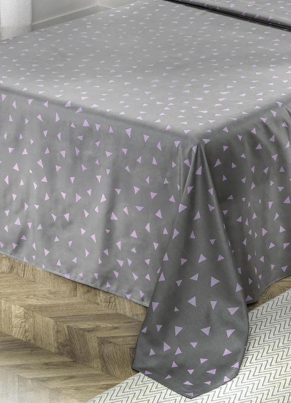 Mundo Lar - Jogo de Cama 150 Fios Lilás Queen 4 Peças 3