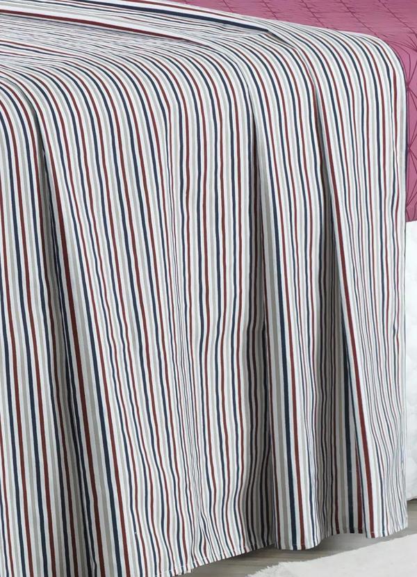 Mundo Lar - Jogo de Cama 150 Fios Listras Queen 4 Peças 4