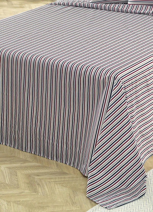 Mundo Lar - Jogo de Cama 150 Fios Listras Queen 4 Peças 3