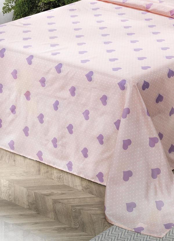 Mundo Lar - Jogo de Cama 150 Fios Rosa Queen 4 Peças 3