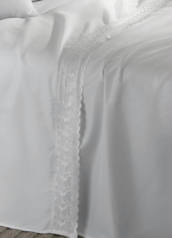 Mundo Lar - Jogo de Cama 200 Fios Branco Queen 4 Peças 4