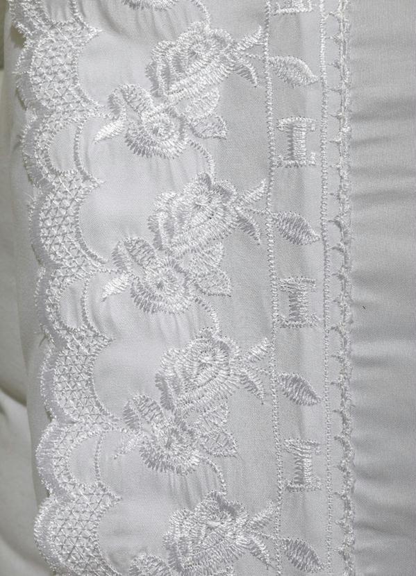 Mundo Lar - Jogo de Cama 200 Fios Branco Queen 4 Peças 5