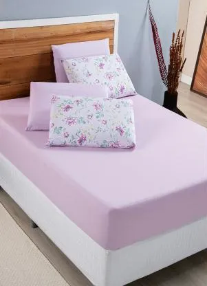 Lar e Lazer - Jogo de Cama 200 Fios Lilás Queen 3 Peças - LAR E LAZER
