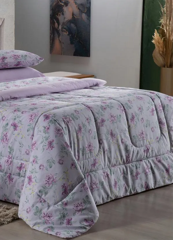 Lar e Lazer - Jogo de Cama 200 Fios Lilás Queen 3 Peças 4