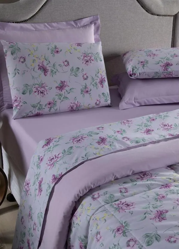 Lar e Lazer - Jogo de Cama 200 Fios Lilás Queen 3 Peças 5