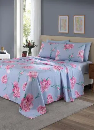 Mundo Lar - Jogo de Cama 200 Fios Lilás Queen 4 Peças - MUNDO LAR