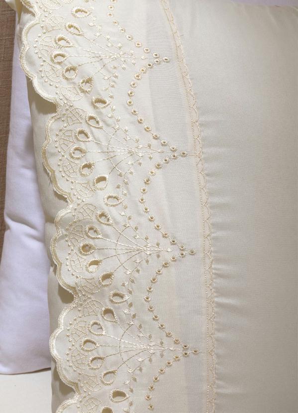 Mundo Lar - Jogo de Cama 200 Fios Off White Queen 4 Peças 5