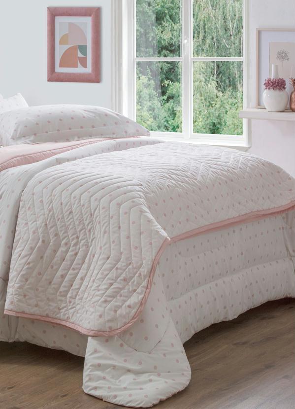 Kacyumara - Jogo de Cama 200 Fios Poá Rose Queen 4 Peças 2