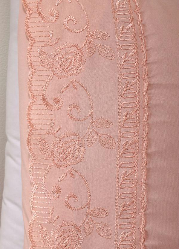 Mundo Lar - Jogo de Cama 200 Fios Rosa Claro Queen 4 Peças 5