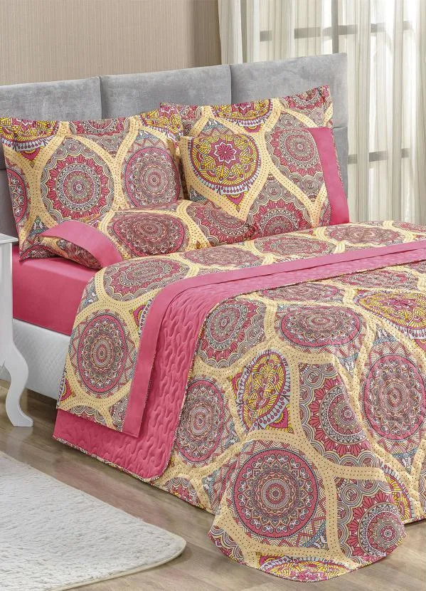 Lar e Lazer - Jogo de Cama 200 Fios Rosa Queen 3 Peças 3