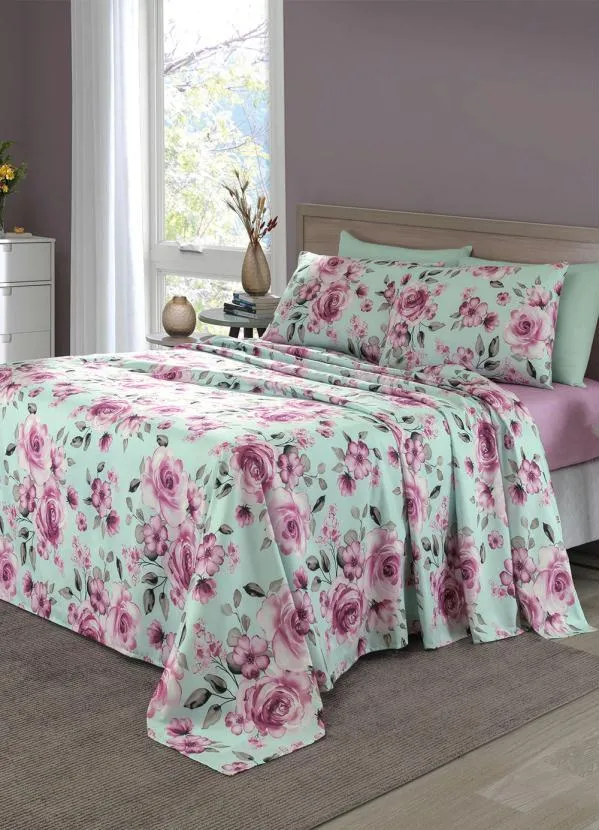 Mundo Lar - Jogo de Cama 200 Fios Verde Queen 4 Peças