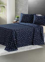 Jogo de Cama Azul Queen 4 Pe�as