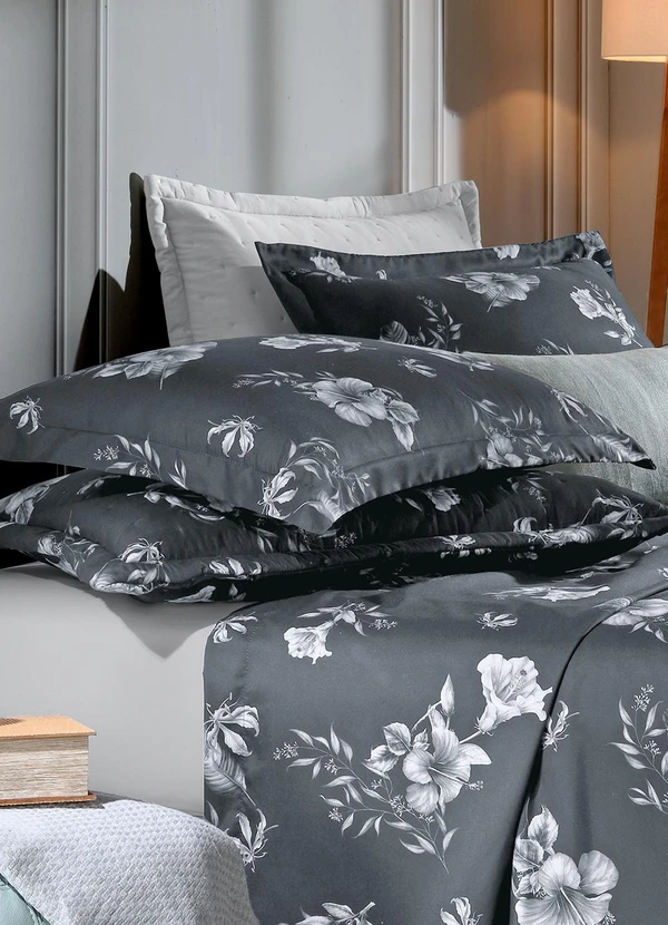 Hedrons - Jogo de Cama Cinza Queen 3 Peças 2