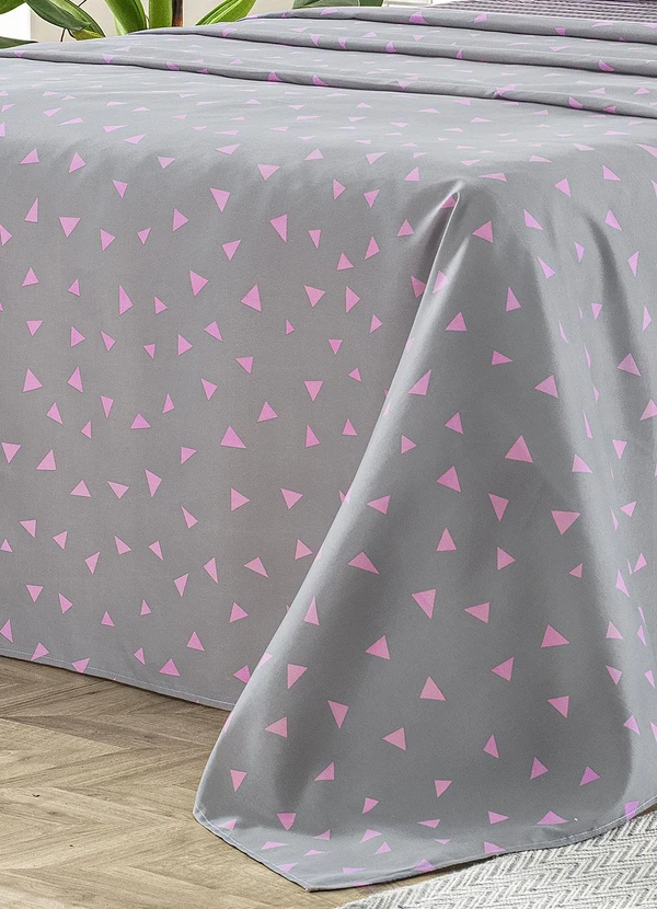 Ligasoft - Jogo de Cama Cinza Queen 4 Peças 3