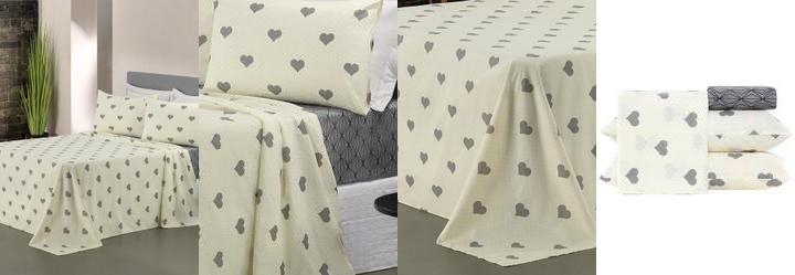 Jogo de Cama Cora��o Queen 4 Pe�as